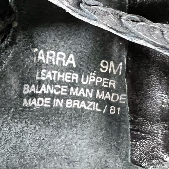 Steve Madden Black Braided Leather Tarra Block Heels, Strappy, Size 9 - Picture 7 of 7